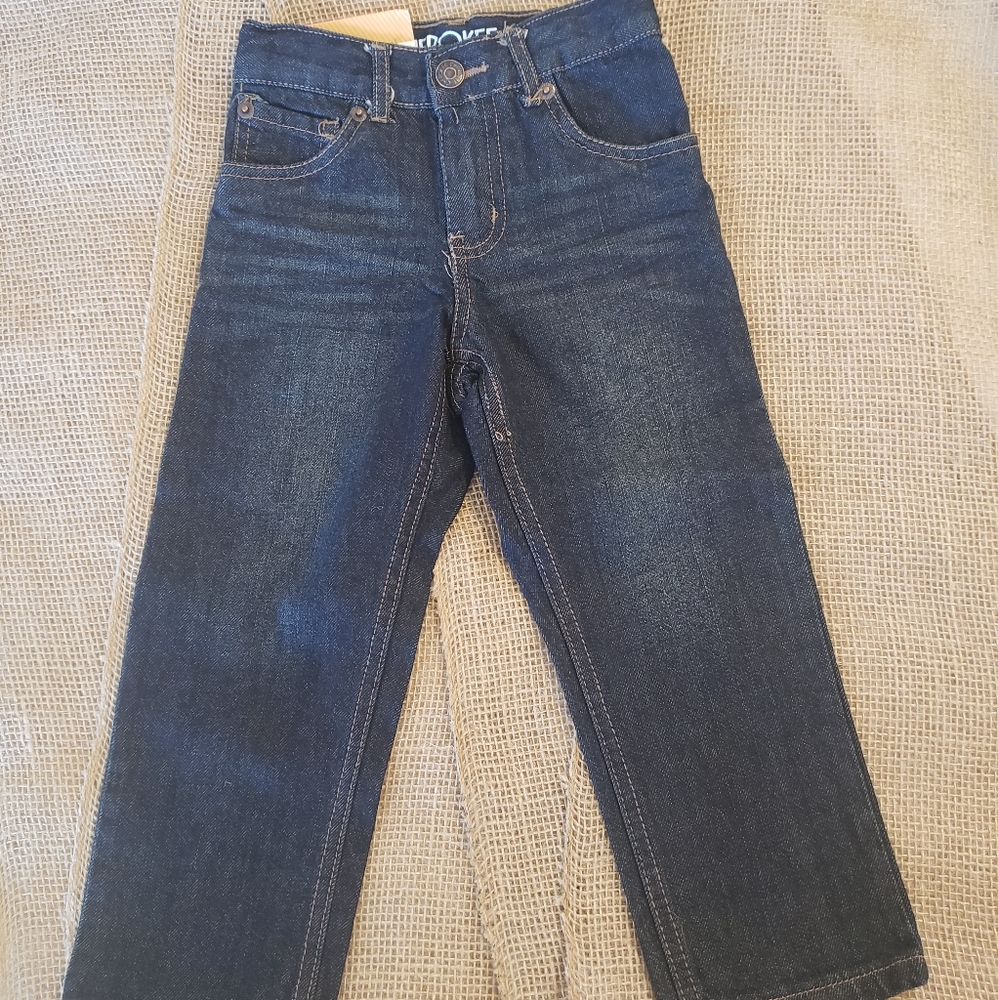 NWT Cherokee Toddler Boys dark wash Straight Jeans